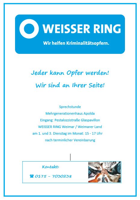 An jedem 1. und 3. Dienstag sind wir für Sie da